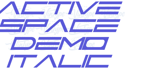 Active Space Demo Italic font free