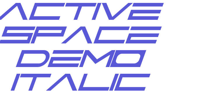 Active Space Demo Italic Font Download