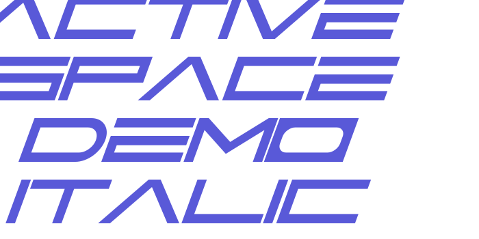 Active Space Demo Italic Font