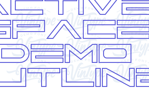 Active Space Demo Outline Font Download