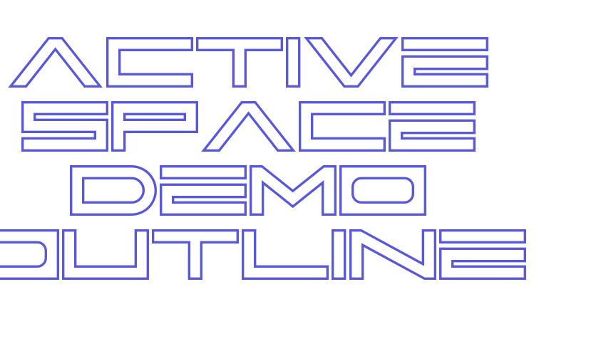 Active Space Demo Outline Font Download