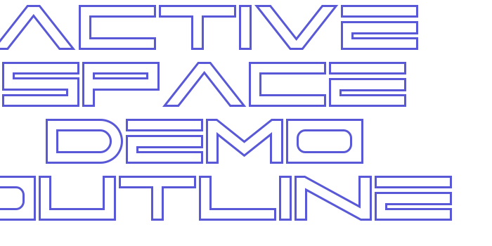 Active Space Demo Outline Font Download