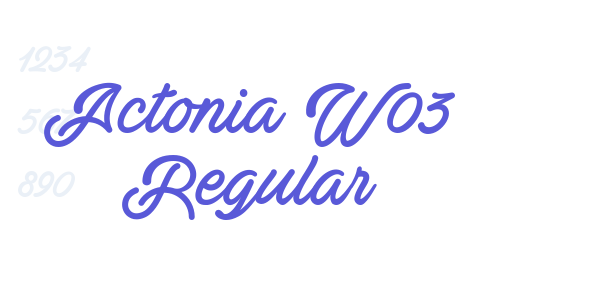 Actonia W03 Regular font free