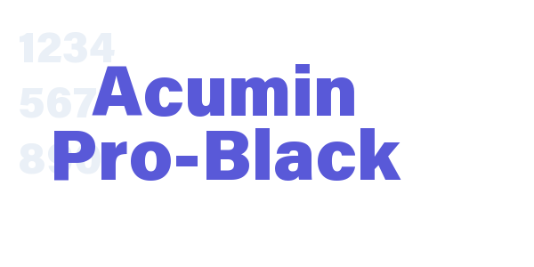 Acumin Pro-Black font free