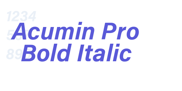 Acumin Pro Bold Italic font free