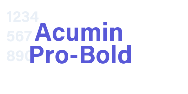 Acumin Pro-Bold font free