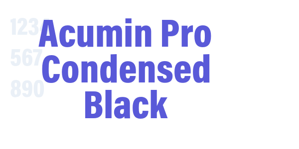 Acumin Pro Condensed Black font free