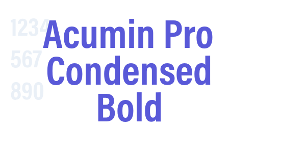 Acumin Pro Condensed Bold font