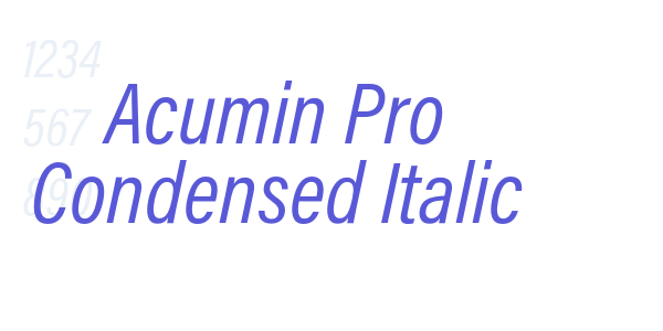 Acumin Pro Condensed Italic font