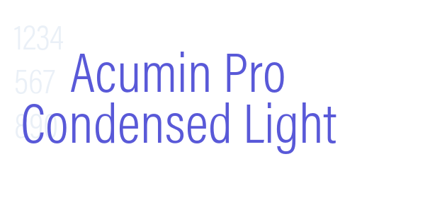 Acumin Pro Condensed Light font free