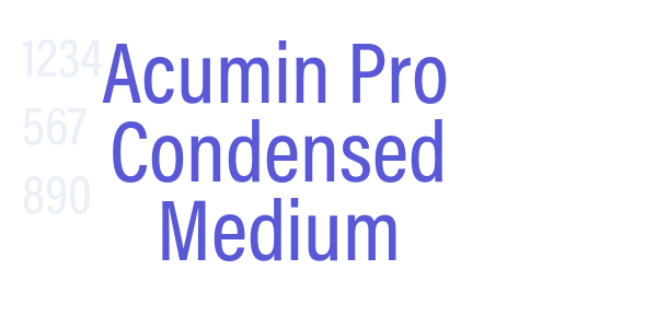 Acumin Pro Condensed Medium font free