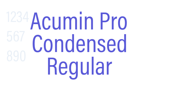 Acumin Pro Condensed Regular font free