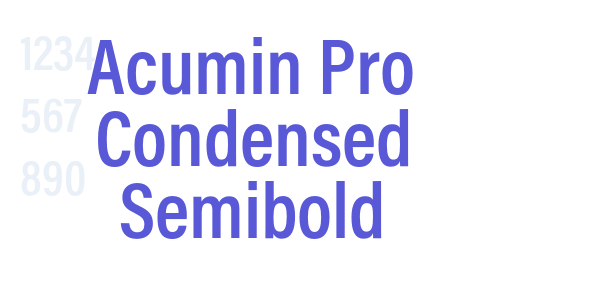 Acumin Pro Condensed Semibold font