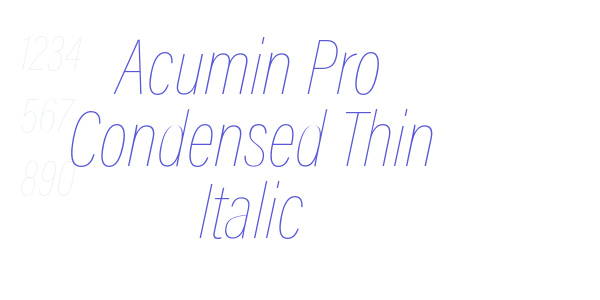 Acumin Pro Condensed Thin Italic font free