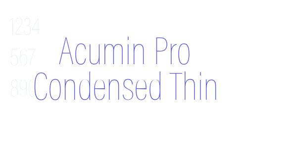 Acumin Pro Condensed Thin font