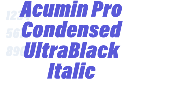 Acumin Pro Condensed UltraBlack Italic font free