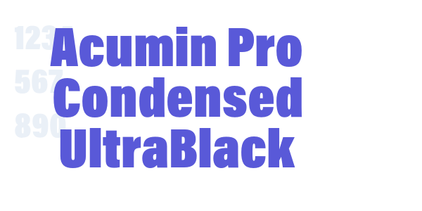 Acumin Pro Condensed UltraBlack font