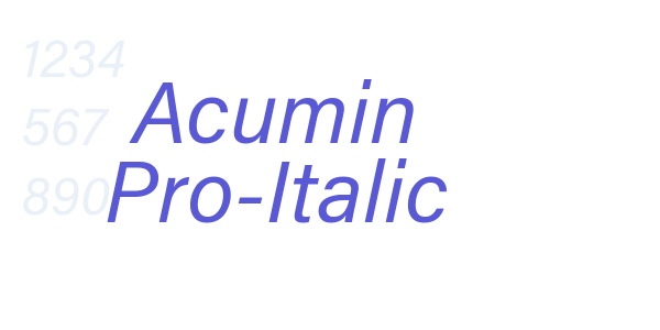 Acumin Pro Italic font free