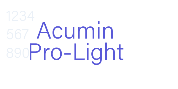 Acumin Pro-Light font free