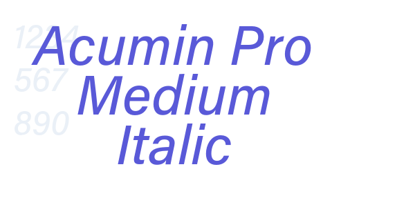 Acumin Pro Medium Italic font free