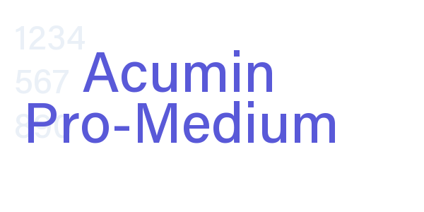 Acumin Pro-Medium font