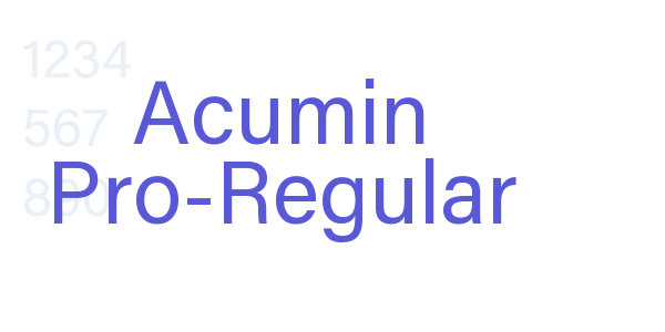 Acumin Pro-Regular font