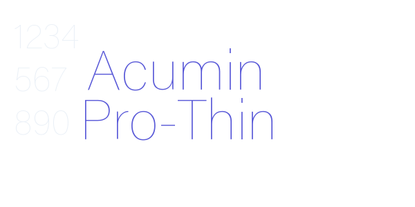 Acumin Pro-Thin font free