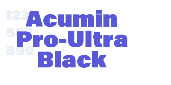 Acumin Pro-Ultra Black font free