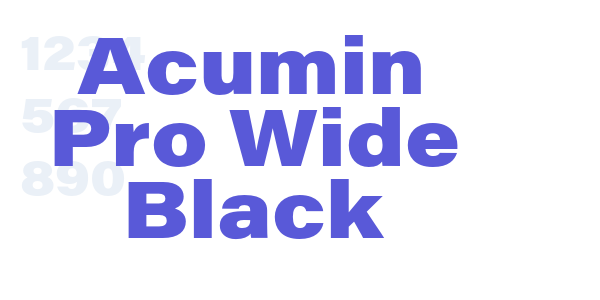 Acumin Pro Wide Black font free