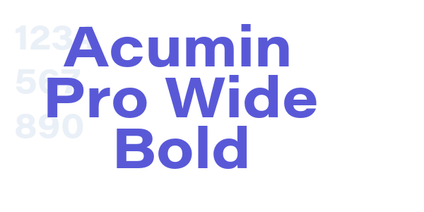 Acumin Pro Wide Bold font free