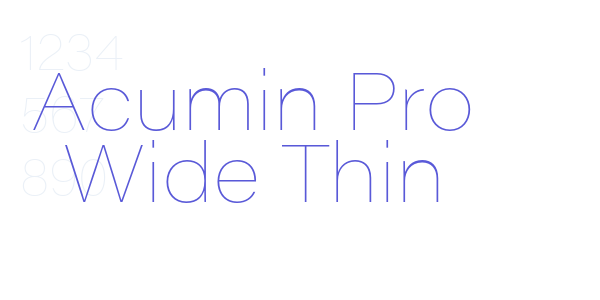 Acumin Pro Wide Thin font free