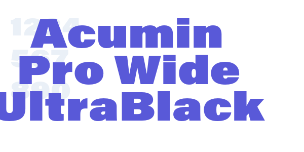 Acumin Pro Wide UltraBlack font free