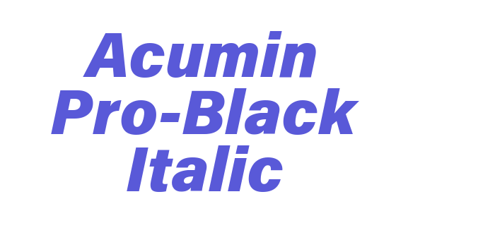 Acumin Pro Black Italic Font Download