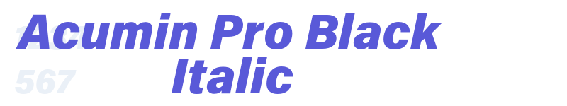 Acumin Pro Black Italic-related font