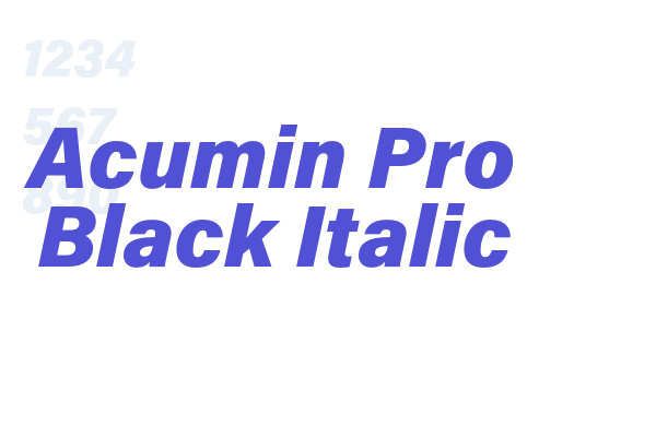 Acumin Pro Black Italic