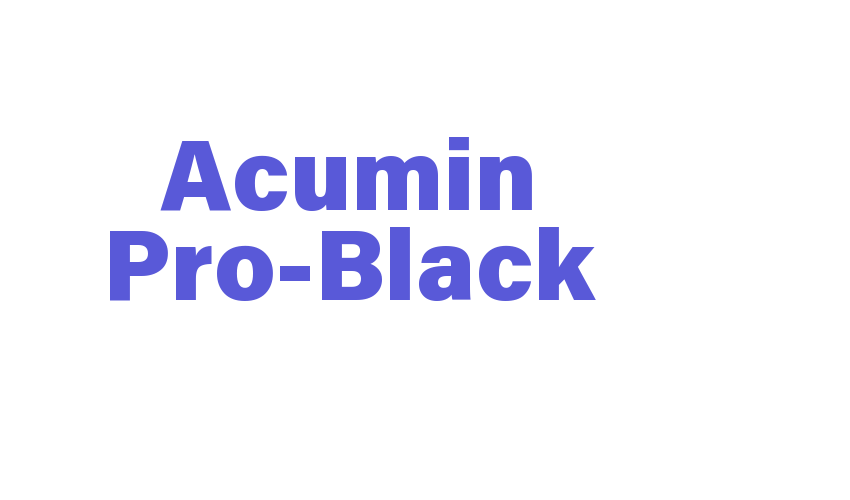 Acumin Pro-Black Font Download