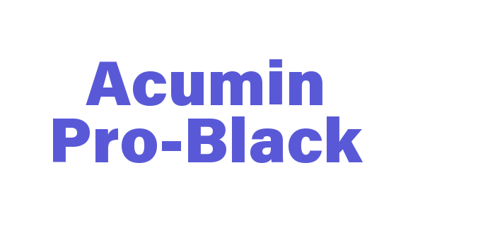 Acumin Pro-Black Font Download