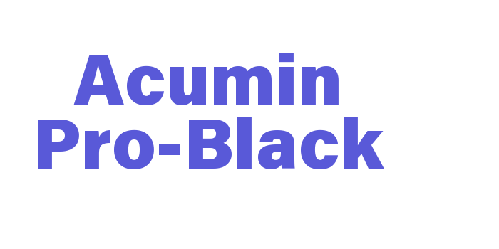 Acumin Pro-Black Font