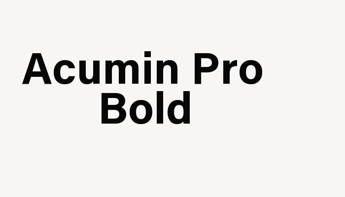 Acumin Pro Bold font download