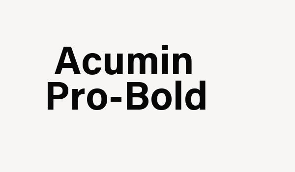 Acumin Pro-Bold Font