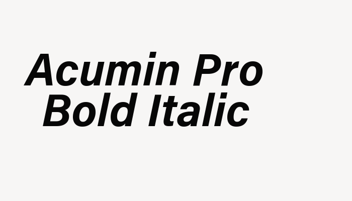 Acumin Pro Bold Italic font download