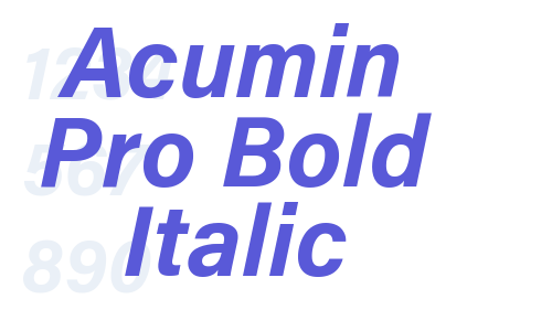 Acumin Pro Bold Italic Font