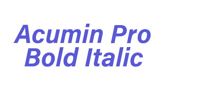 Acumin Pro Bold Italic Font Download