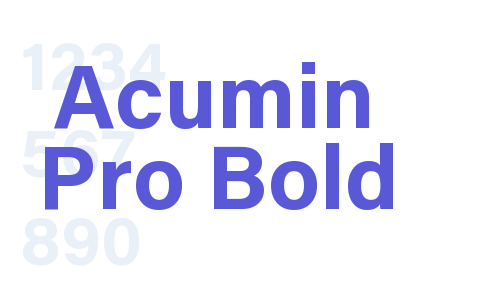 Acumin Pro Bold Font