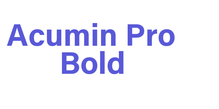 Acumin Pro-Bold Font