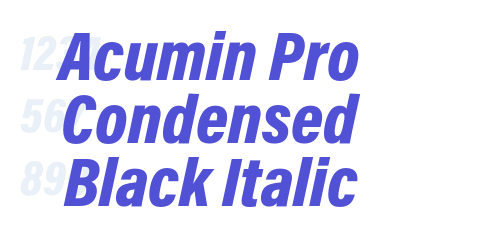 Acumin Pro Condensed Black Italic-font-download