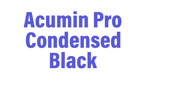 Acumin Pro Condensed Black Font Download