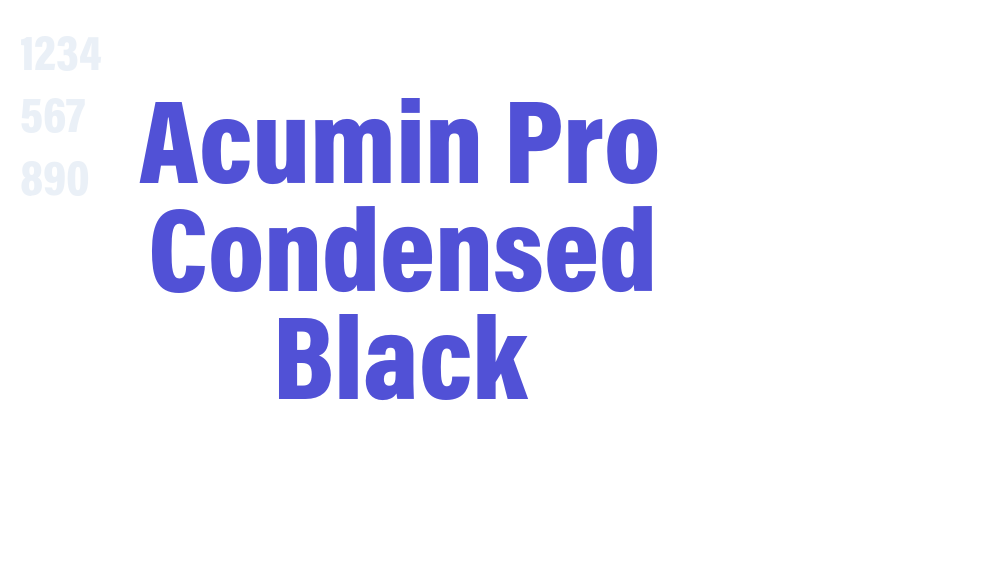 Acumin Pro Condensed Black-font-download