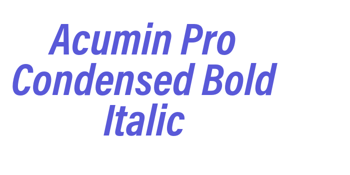 Acumin Pro Condensed Bold Italic Font Download