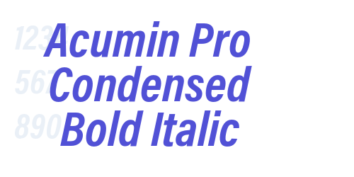 Acumin Pro Condensed Bold Italic-font-download